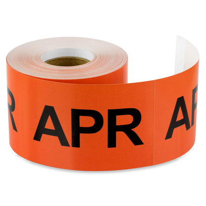 3 x 2in April Month Label Orange (Roll)
