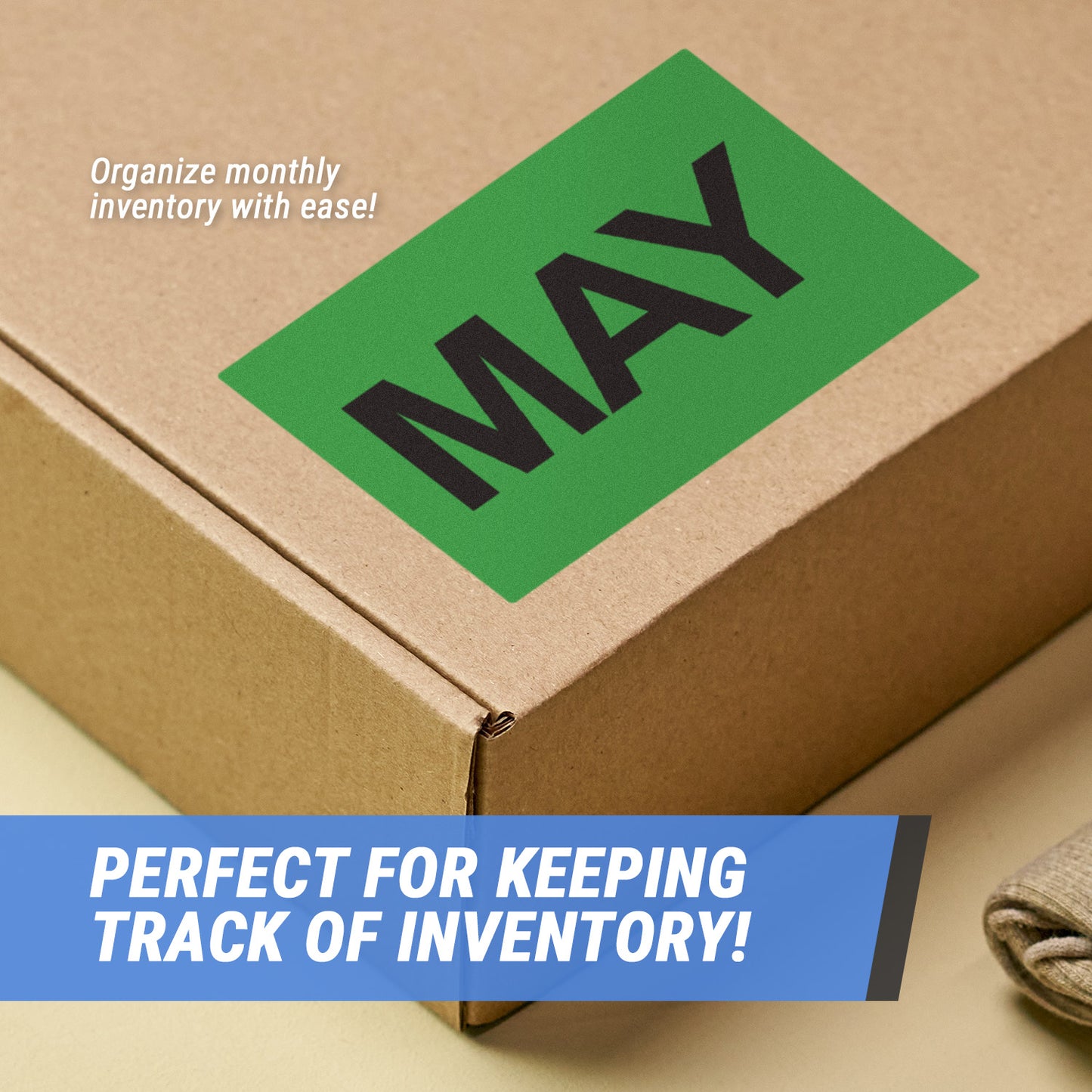 3 x 2in May Month Label Green (Roll)
