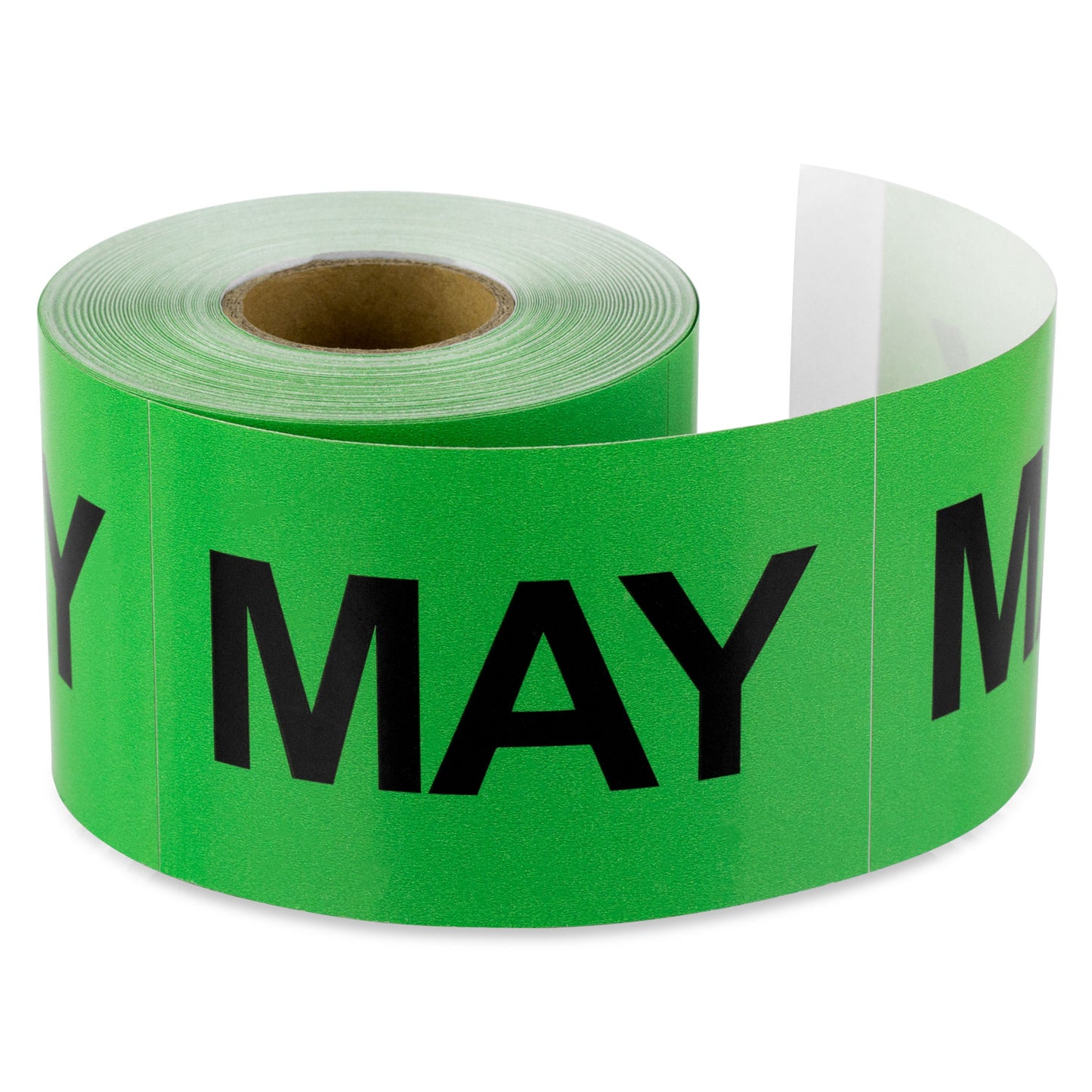 3 x 2in May Month Label Green (Roll)