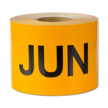 3 x 2in June Month Label Orange (Roll)