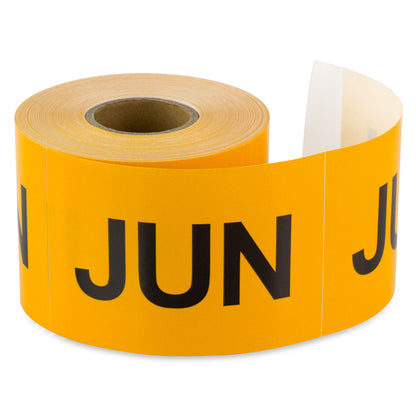 3 x 2in June Month Label Orange (Roll)