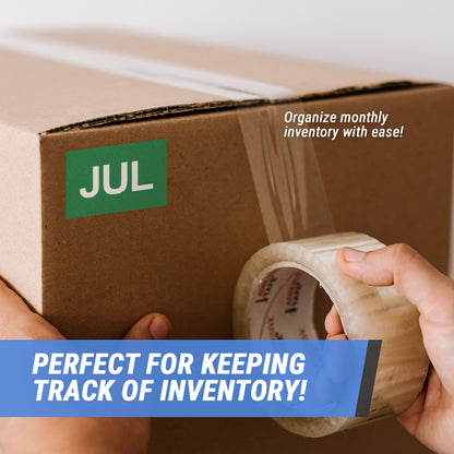 3 x 2in July Month Label Green (Roll)