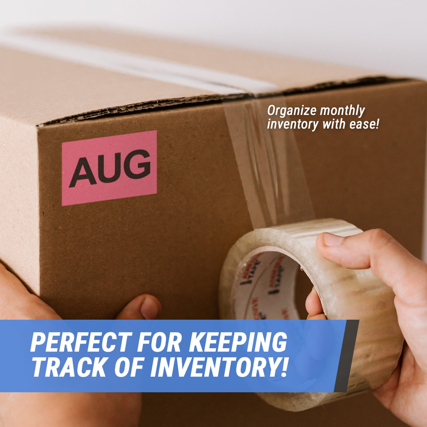 3 x 2in August Month Label Pink (Roll)