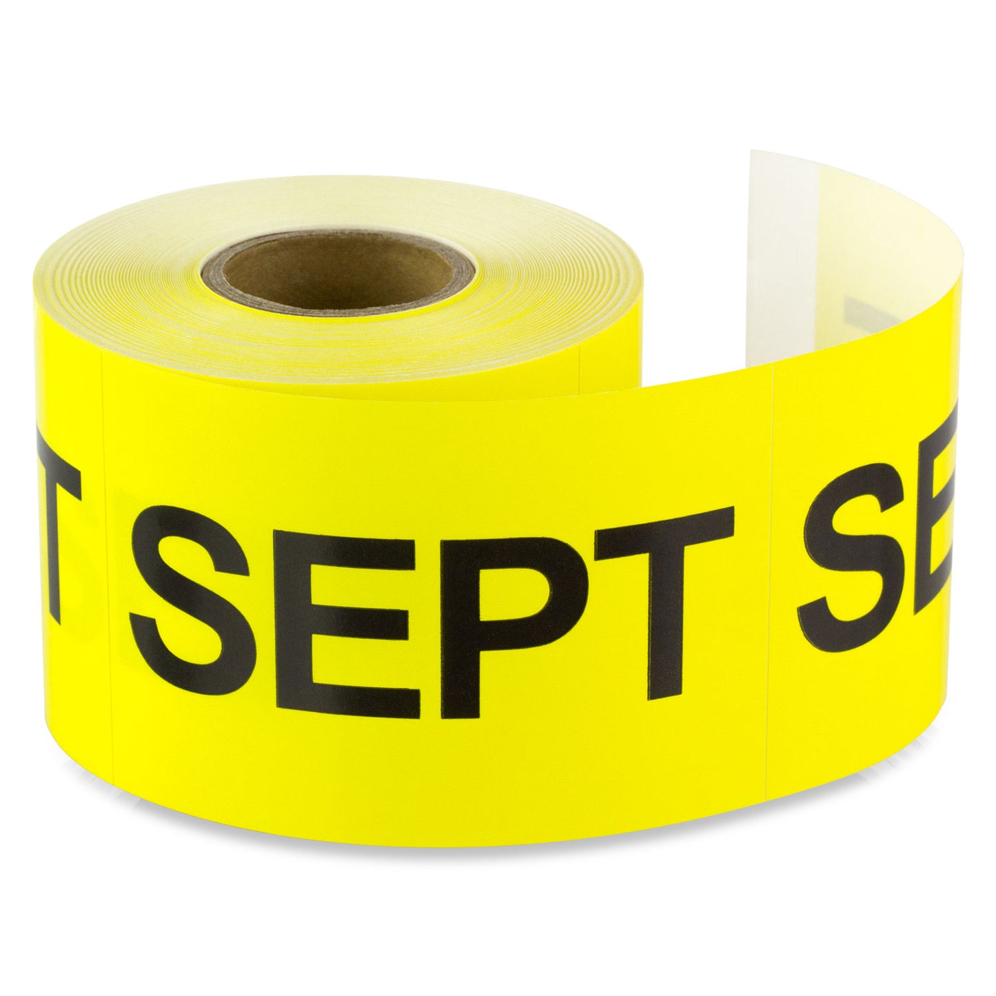 3 x 2in September Month Label Yellow (Roll)
