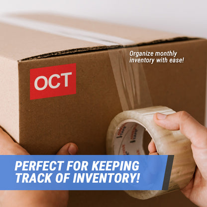 3 x 2in October Month Label Red (Roll)