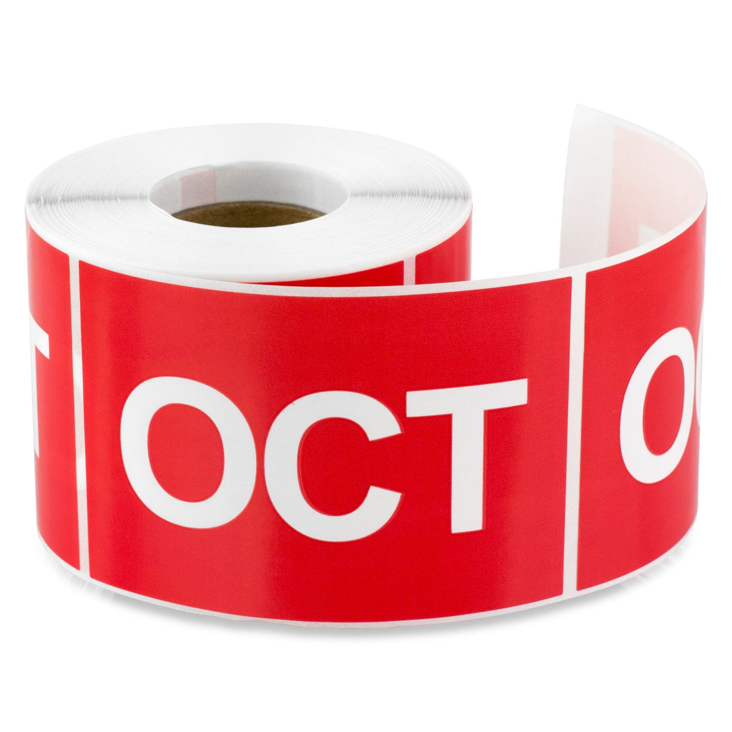 3 x 2in October Month Label Red (Roll)