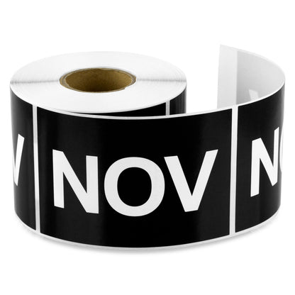 3 x 2in November Month Label Black (Roll)