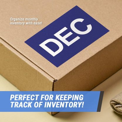 3 x 2in December Month Label Blue (Roll)