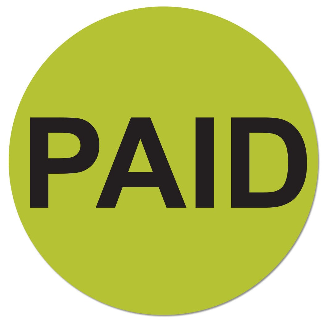 1 inch PAID Sheet Labels