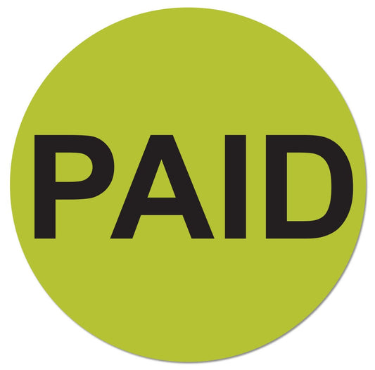 1 inch PAID Sheet Labels