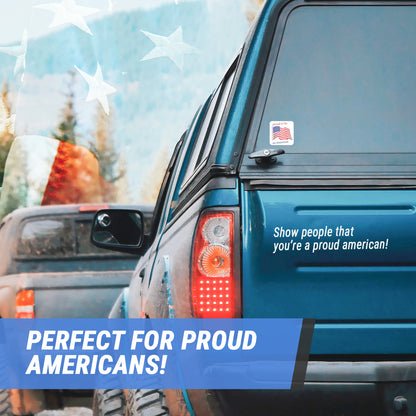 1.5 x 1.5in Sticker: Proud to Be American Label