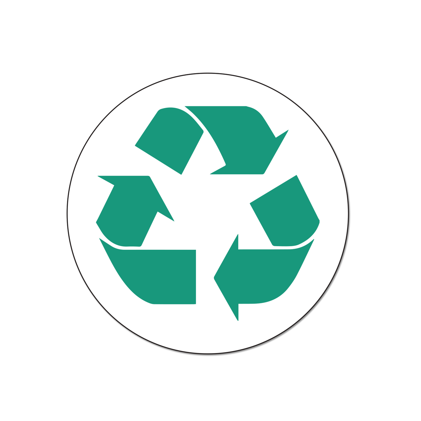 1.5in Sticker: Recycle Label