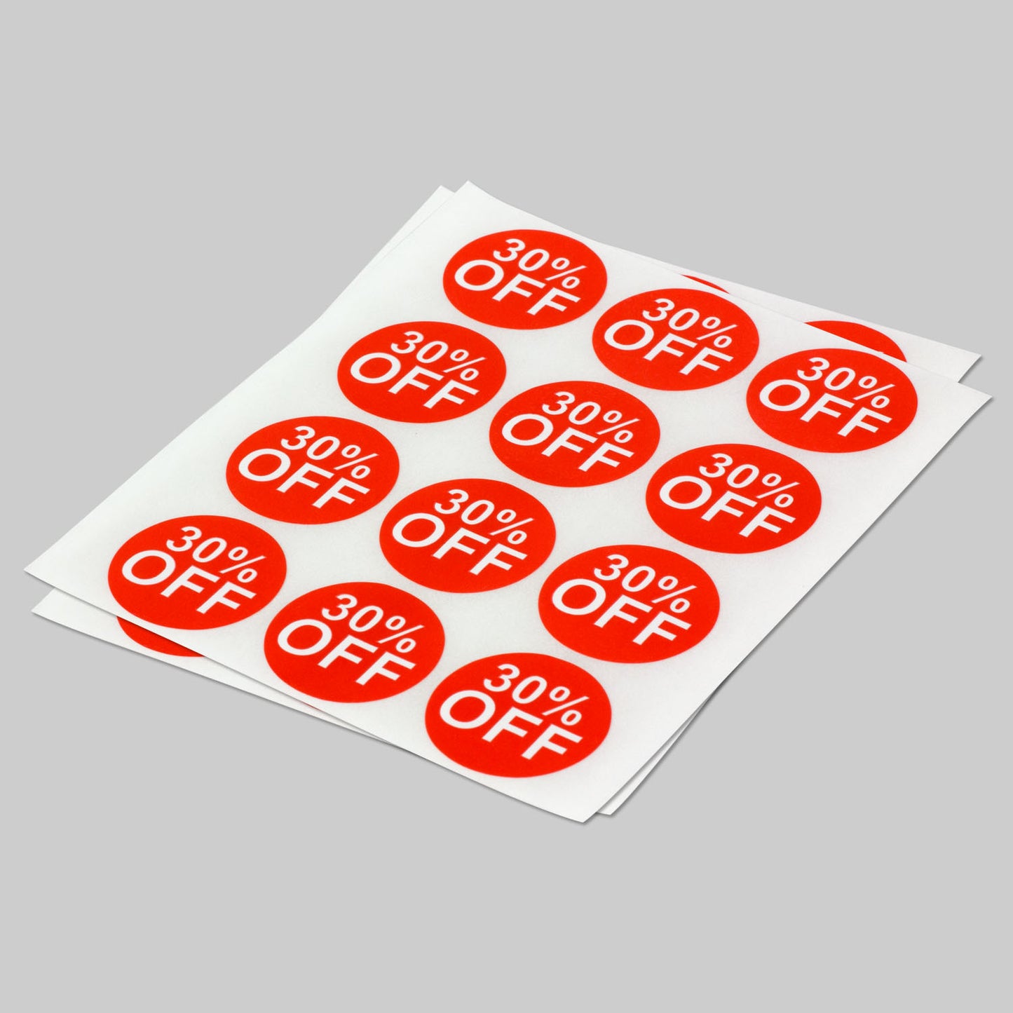 1in Sticker: 30 Percent Off Retail Label