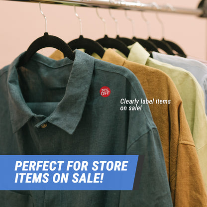 1in Sticker: 50 Percent Off Label