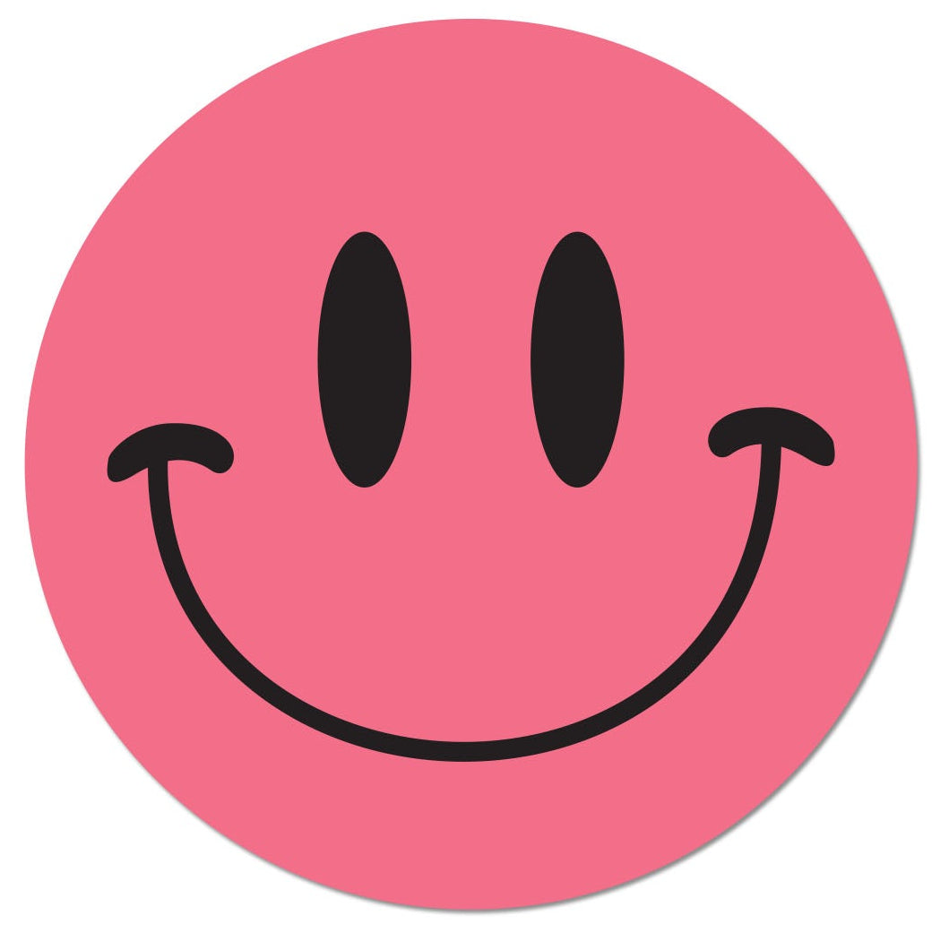 0.5in Smiley Face Label Pink (Sheet)