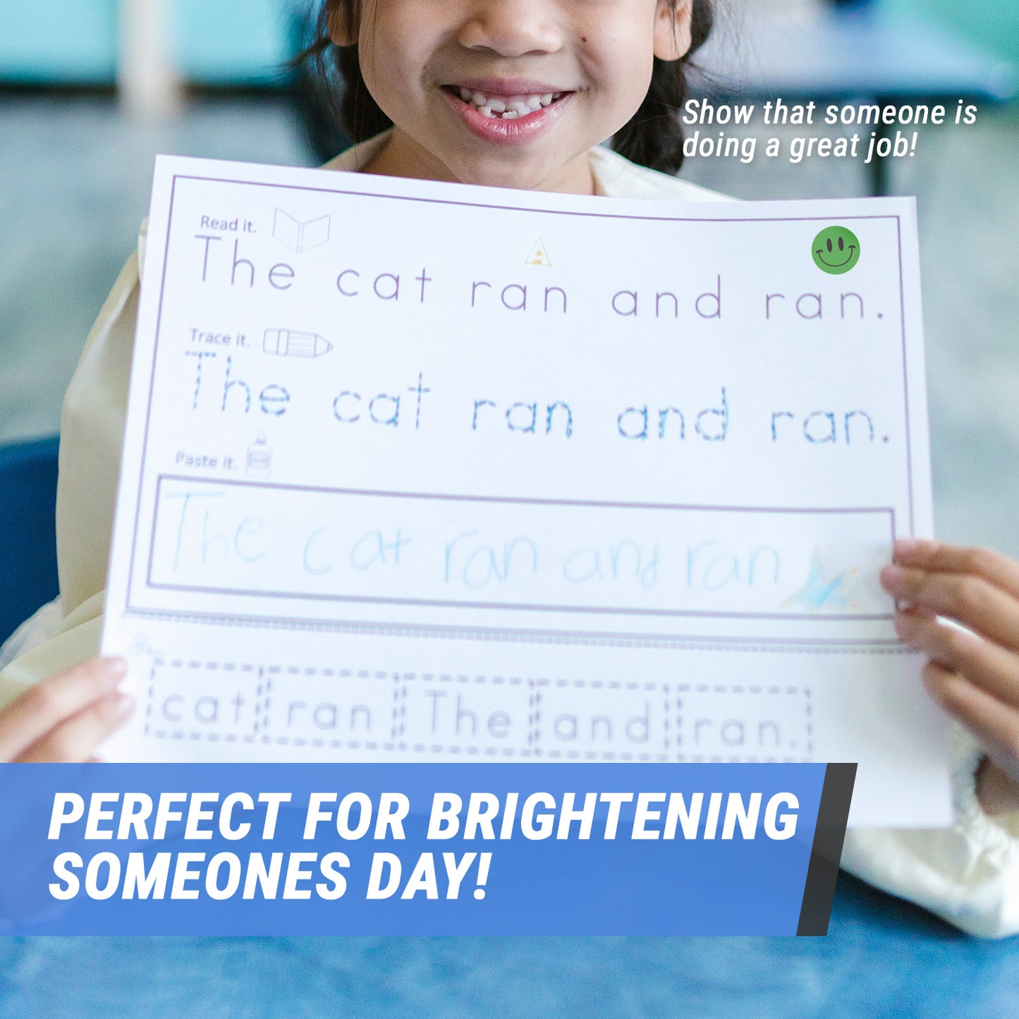 0.5in Sticker: Happy Face Label (Green)