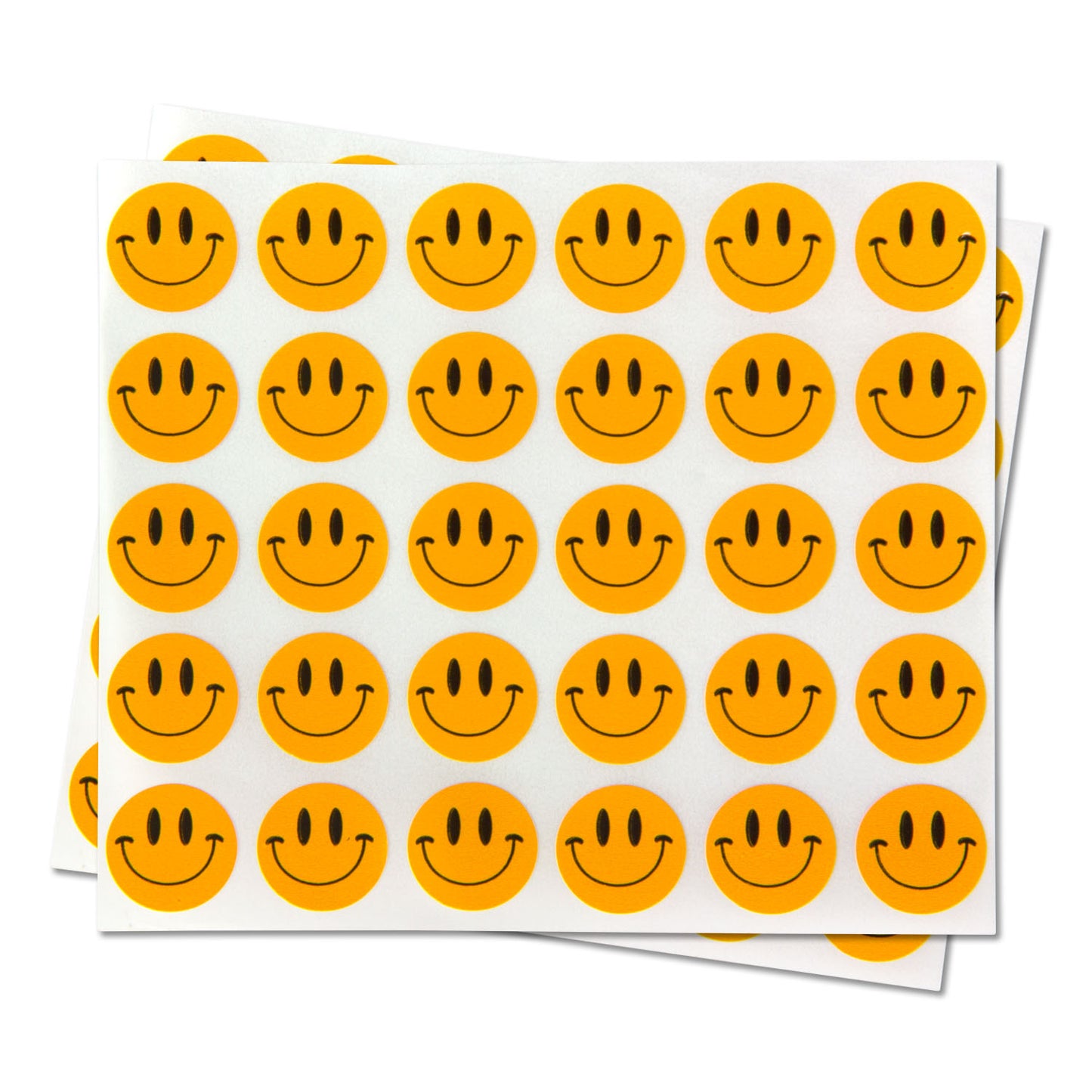 0.5in Smiley Face Label Orange (Sheet)