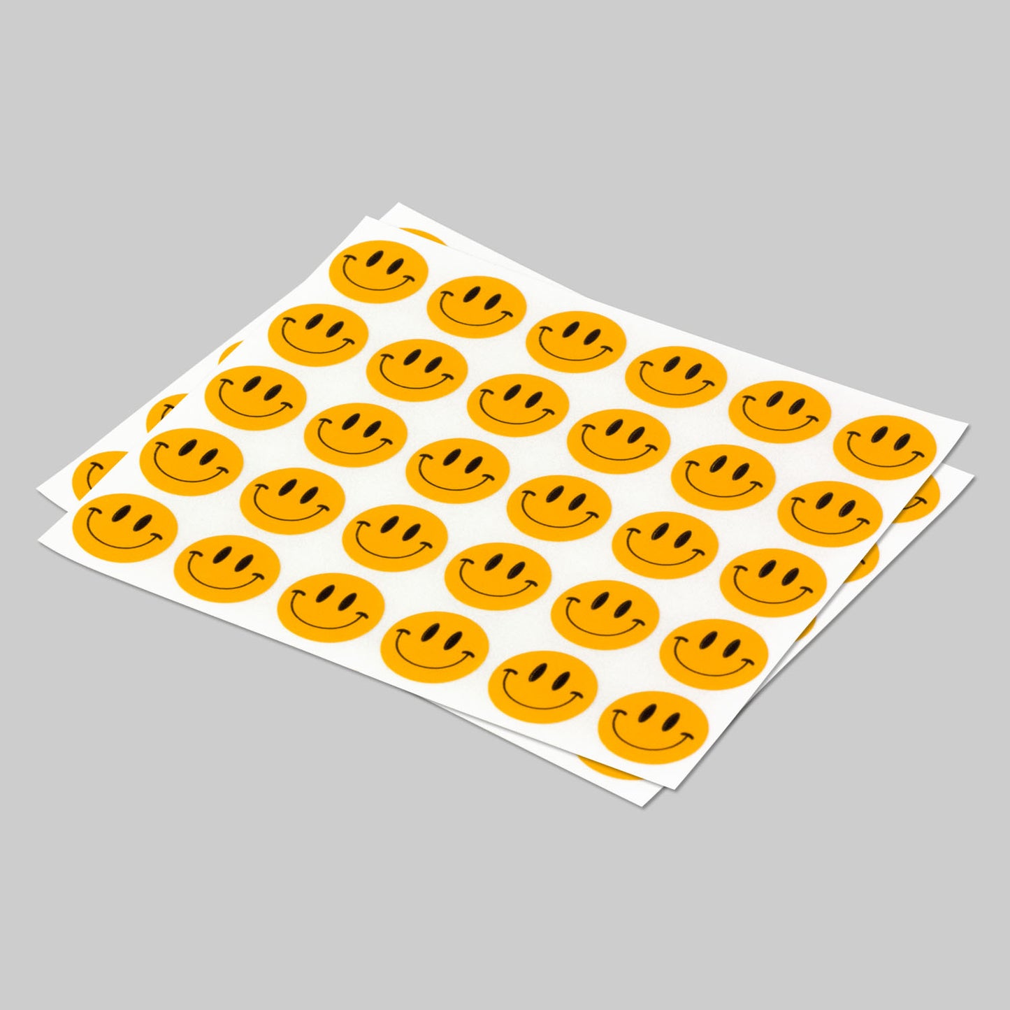 0.5in Smiley Face Label Orange (Sheet)