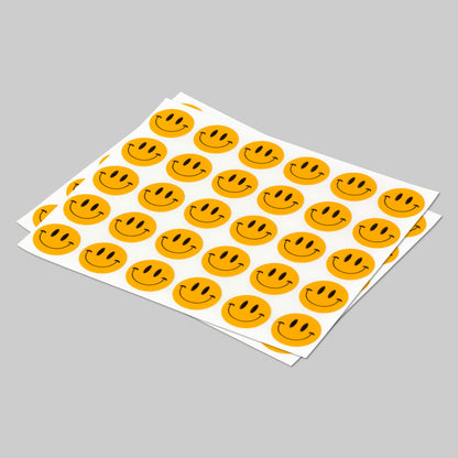 0.5in Smiley Face Label Orange (Sheet)