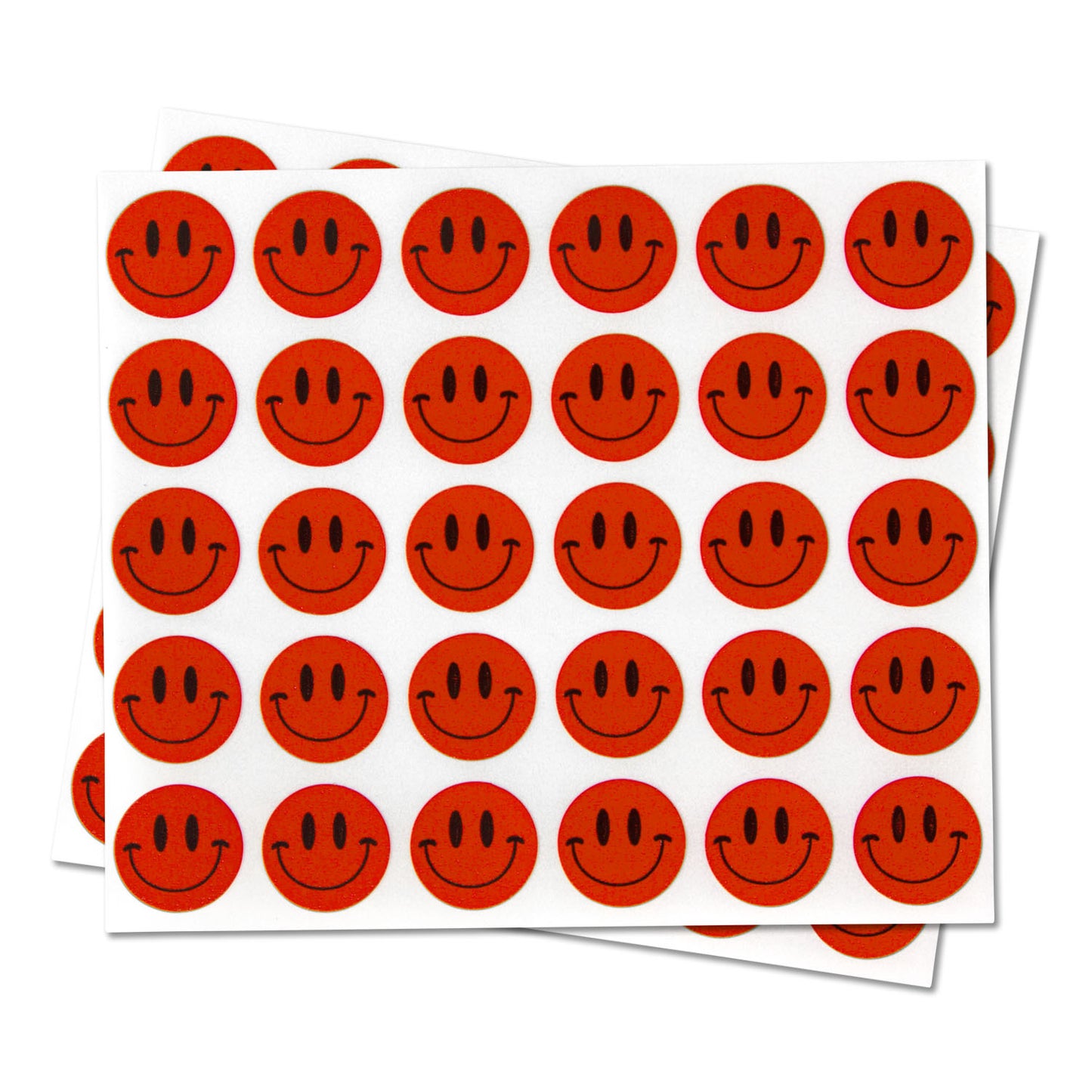 0.5in Smiley Face Label Red (Sheet)