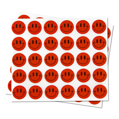 0.5in Smiley Face Label Red (Sheet)