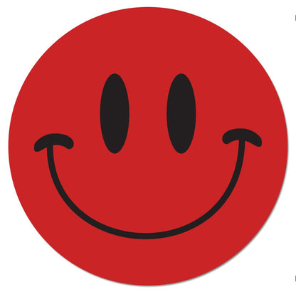 0.5in Smiley Face Label Red (Sheet)