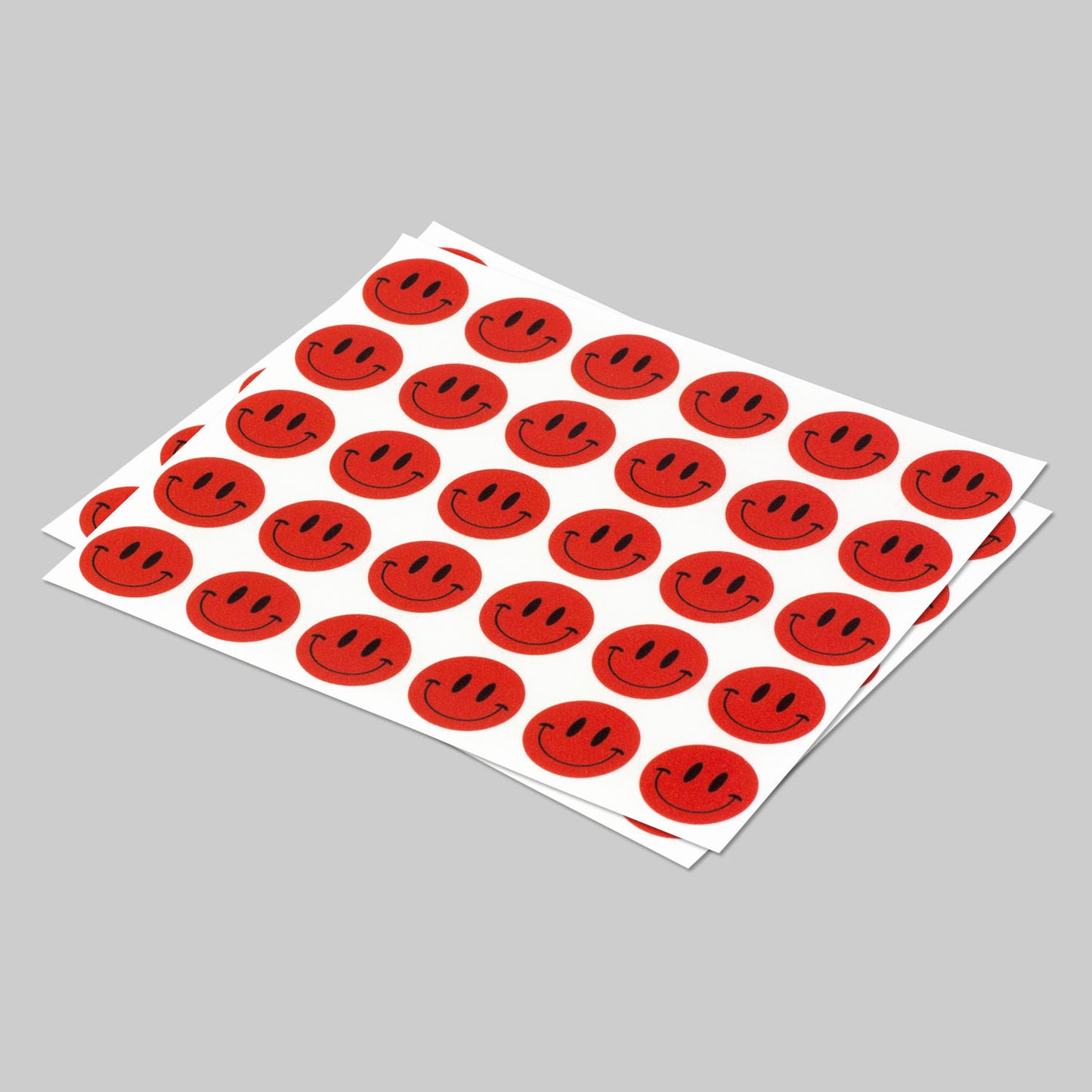 0.5in Smiley Face Label Red (Sheet)