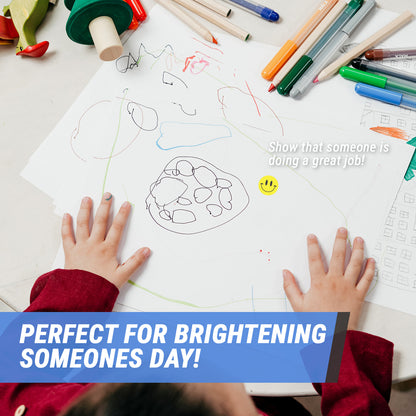 0.5in Sticker: Happy Face Label (Yellow)