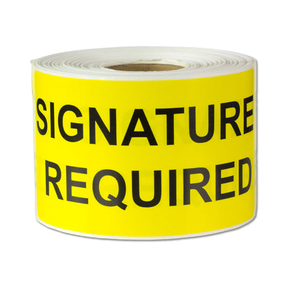 4 x 2in Sticker: Signature Required Label Roll