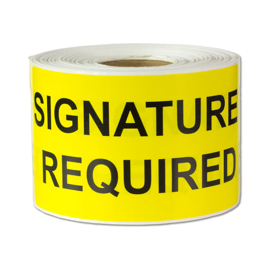 4 x 2in Sticker: Signature Required Label Roll