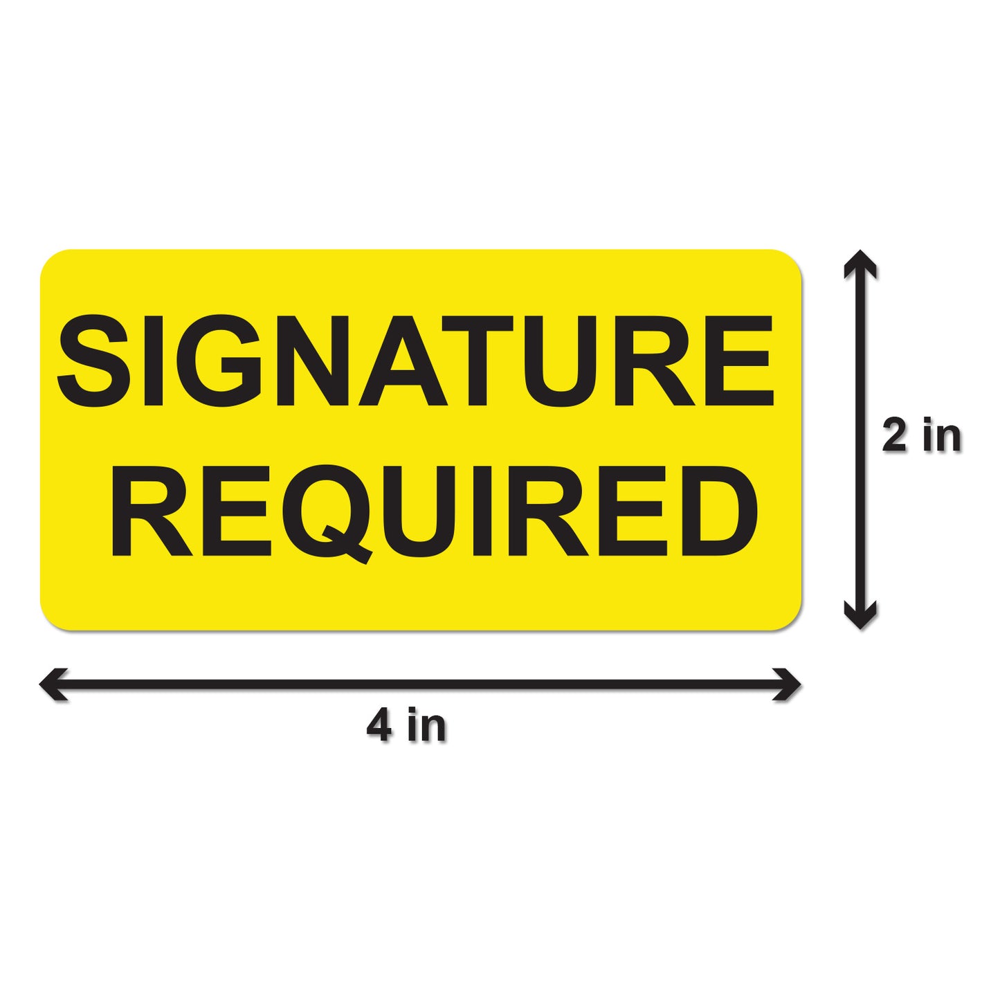 4 x 2in Sticker: Signature Required Label Roll