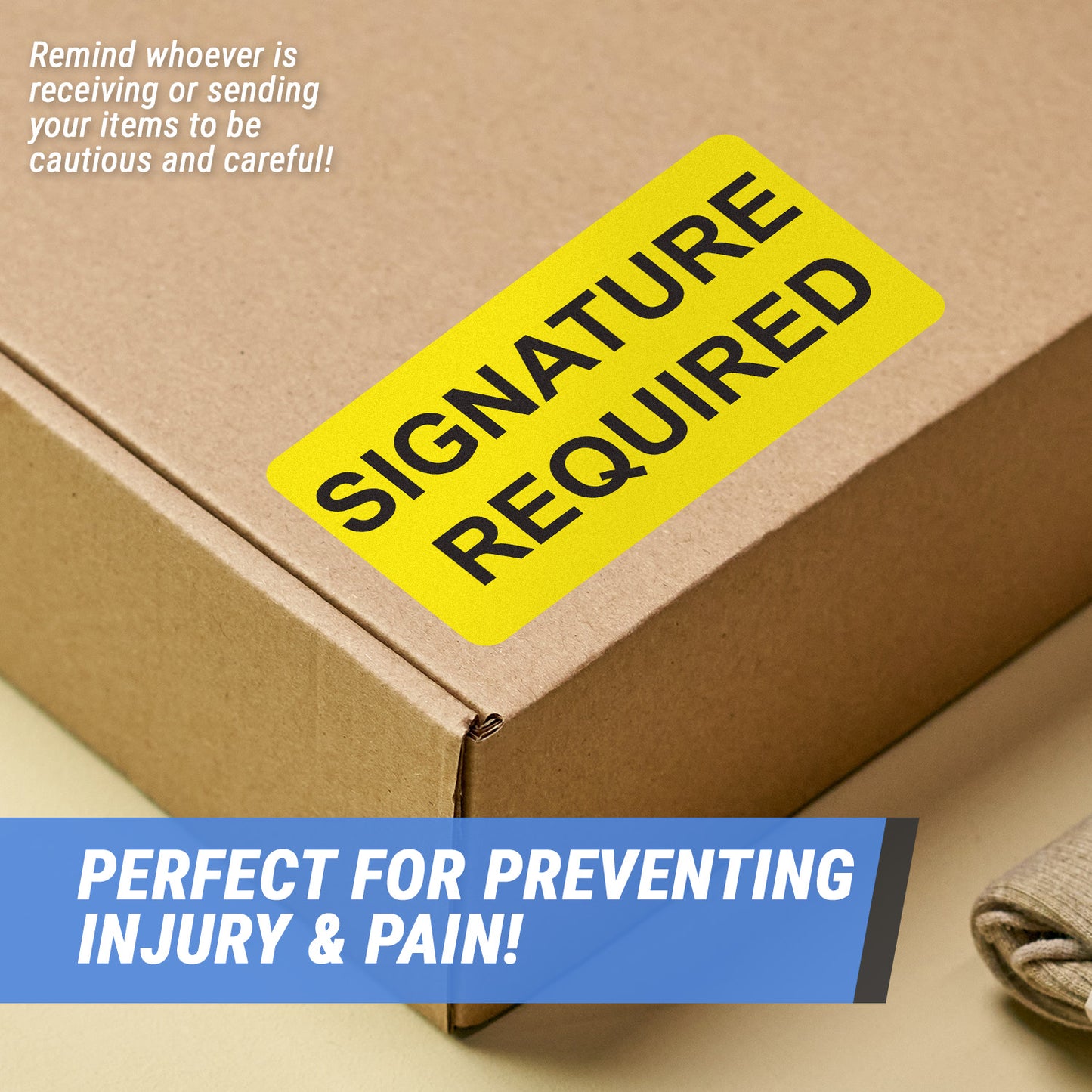 4 x 2in Sticker: Signature Required Label Roll