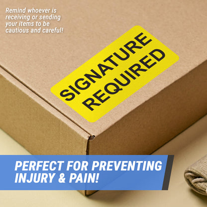 4 x 2in Sticker: Signature Required Label Roll