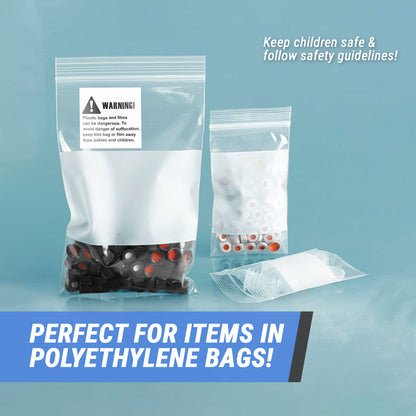 2 x 2in Sticker: Suffocation Plastic Bags Warning Label Pack