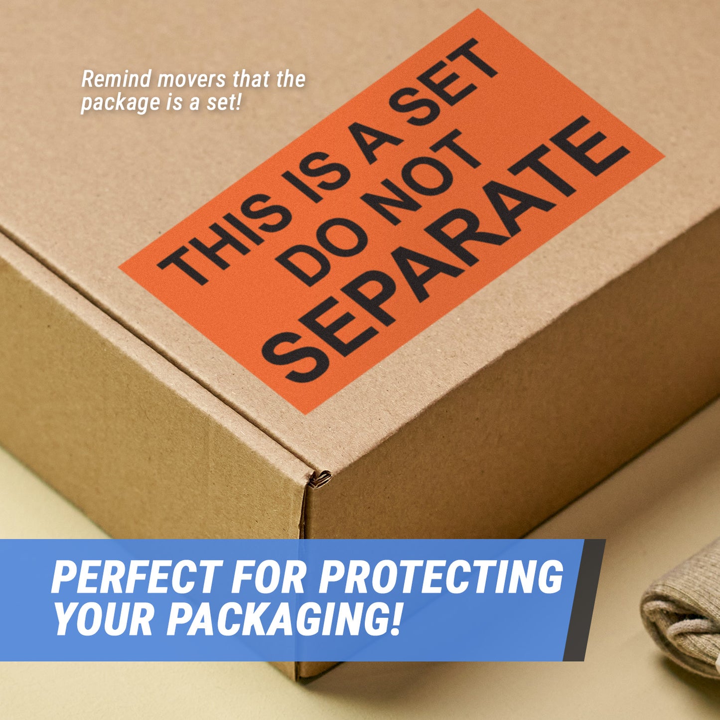 2 x 1in Sticker: This is a Set Do Not Separate Label (Orange)