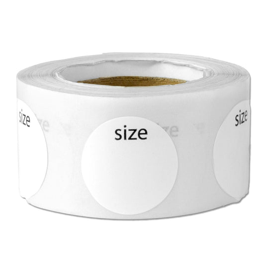 0.75in Sticker: Blank Clothing Size Label