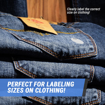 0.75in Sticker: Blank Clothing Size Label