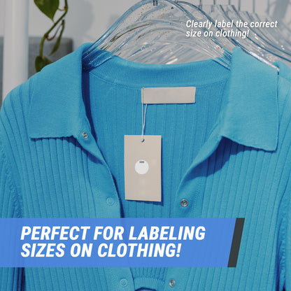 0.75in Sticker: Blank Clothing Size Label