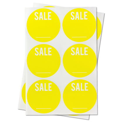 1.5in SALE Label Yellow (Sheet)