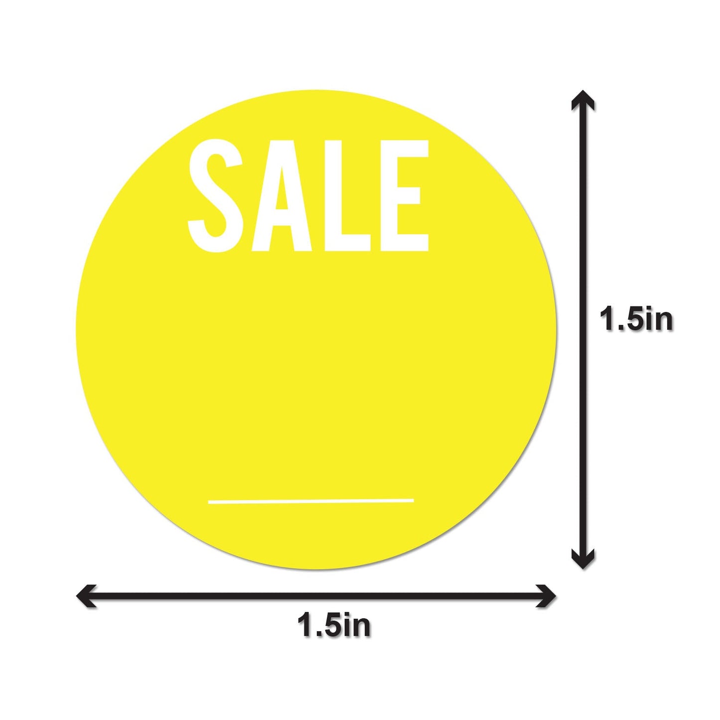 1.5in SALE Label Yellow (Sheet)