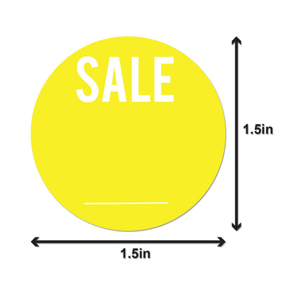 1.5in SALE Label Yellow (Sheet)