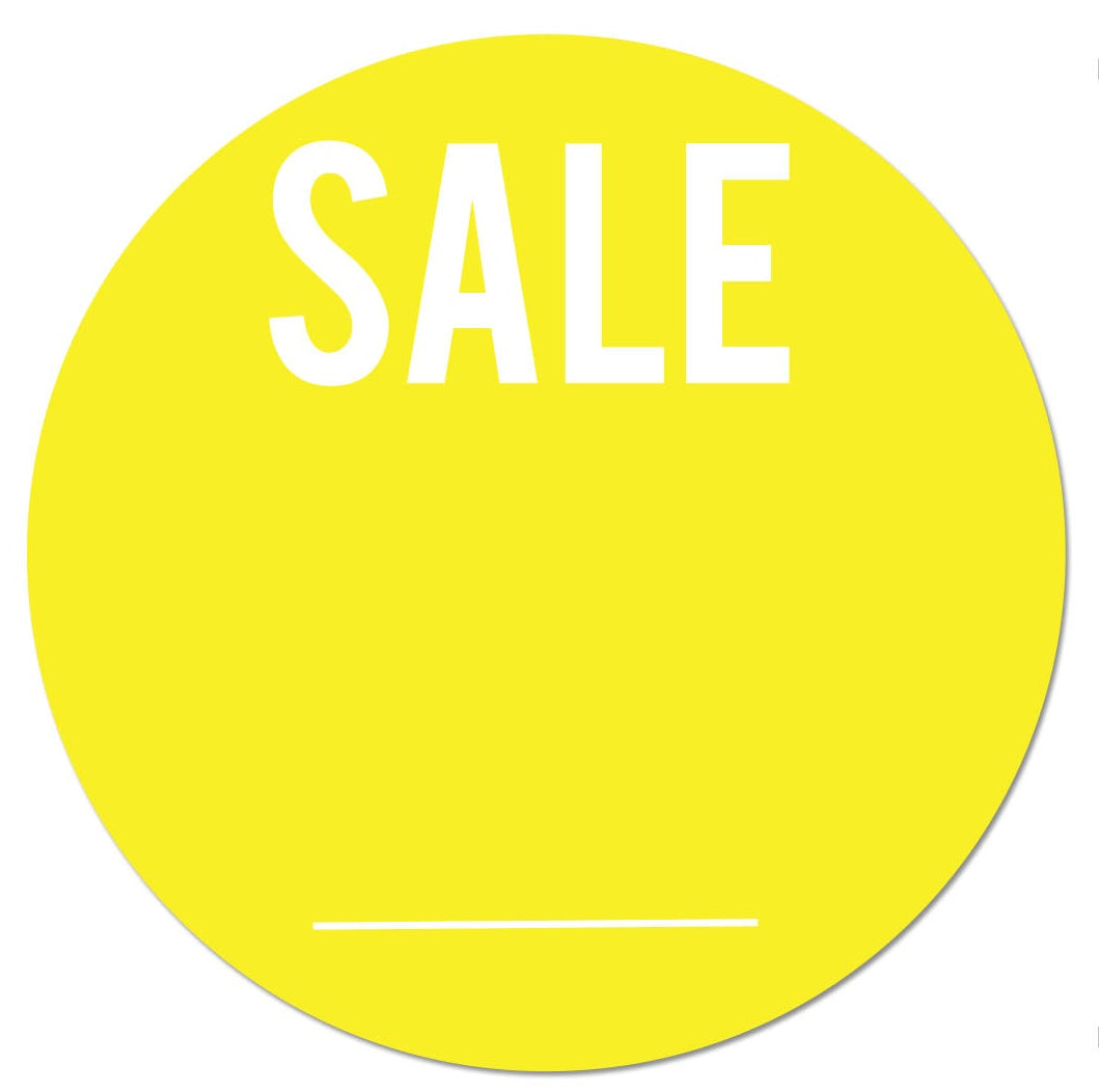 1.5in SALE Label Yellow (Sheet)