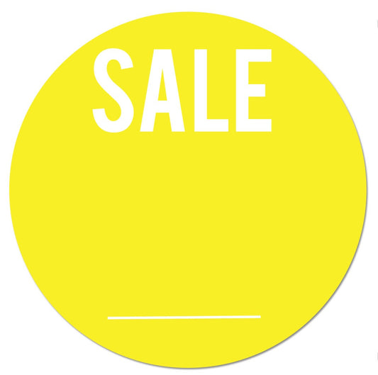 1.5in SALE Label Yellow (Sheet)
