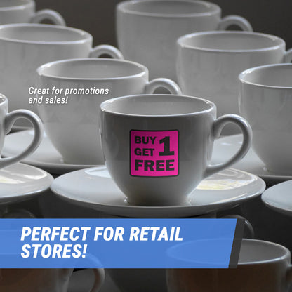 2 x 2in Sticker: Buy One Get One Free Label Roll (Retail)