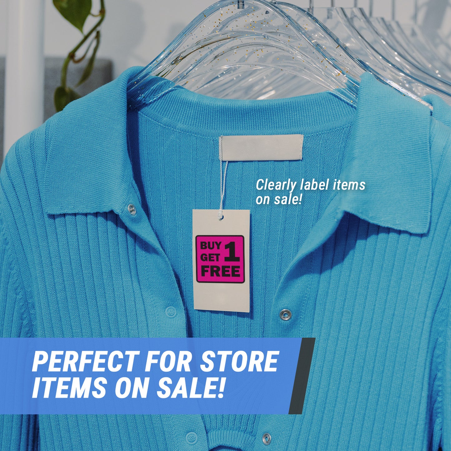 2 x 2in Sticker: Buy One Get One Free Label Roll (Retail)