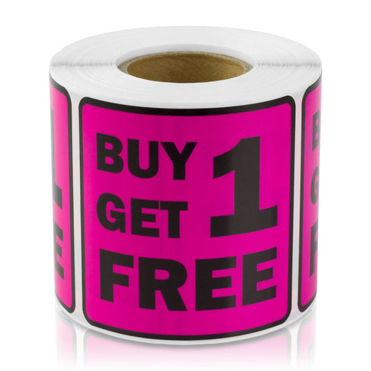 2 x 2in Sticker: Buy One Get One Free Label Roll (Retail)