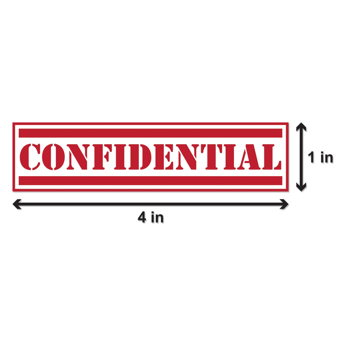 4 x 1in Sticker: Confidential Label