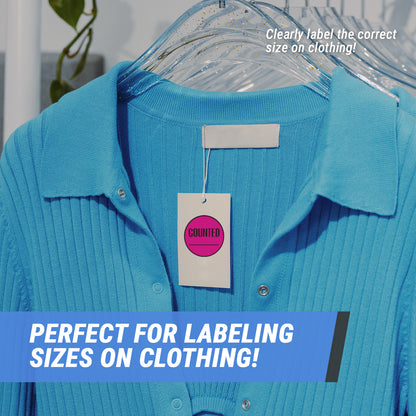 2in Sticker: Counted Inventory Label Roll (Pink)