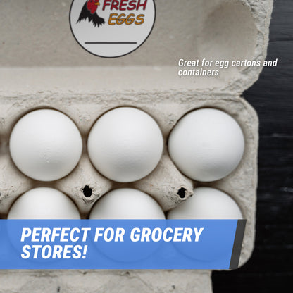 2 inch Fresh Eggs Food Labels (Roll)