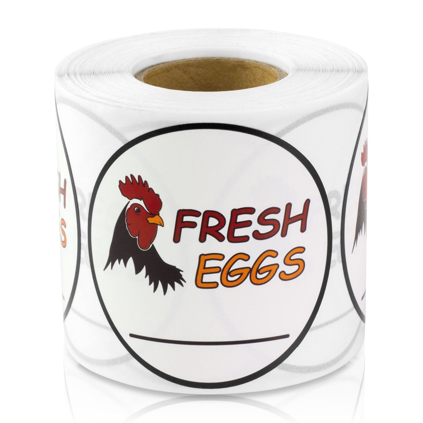 2 inch Fresh Eggs Food Labels (Roll)